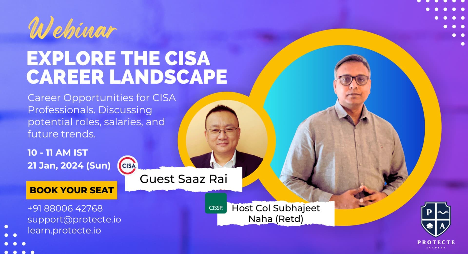 WEBNARS 🏁🛡️Explore the CISA Career Landscape: Career Opportunities for CISA Professionals. Discussing potential roles, salaries, and future trends.