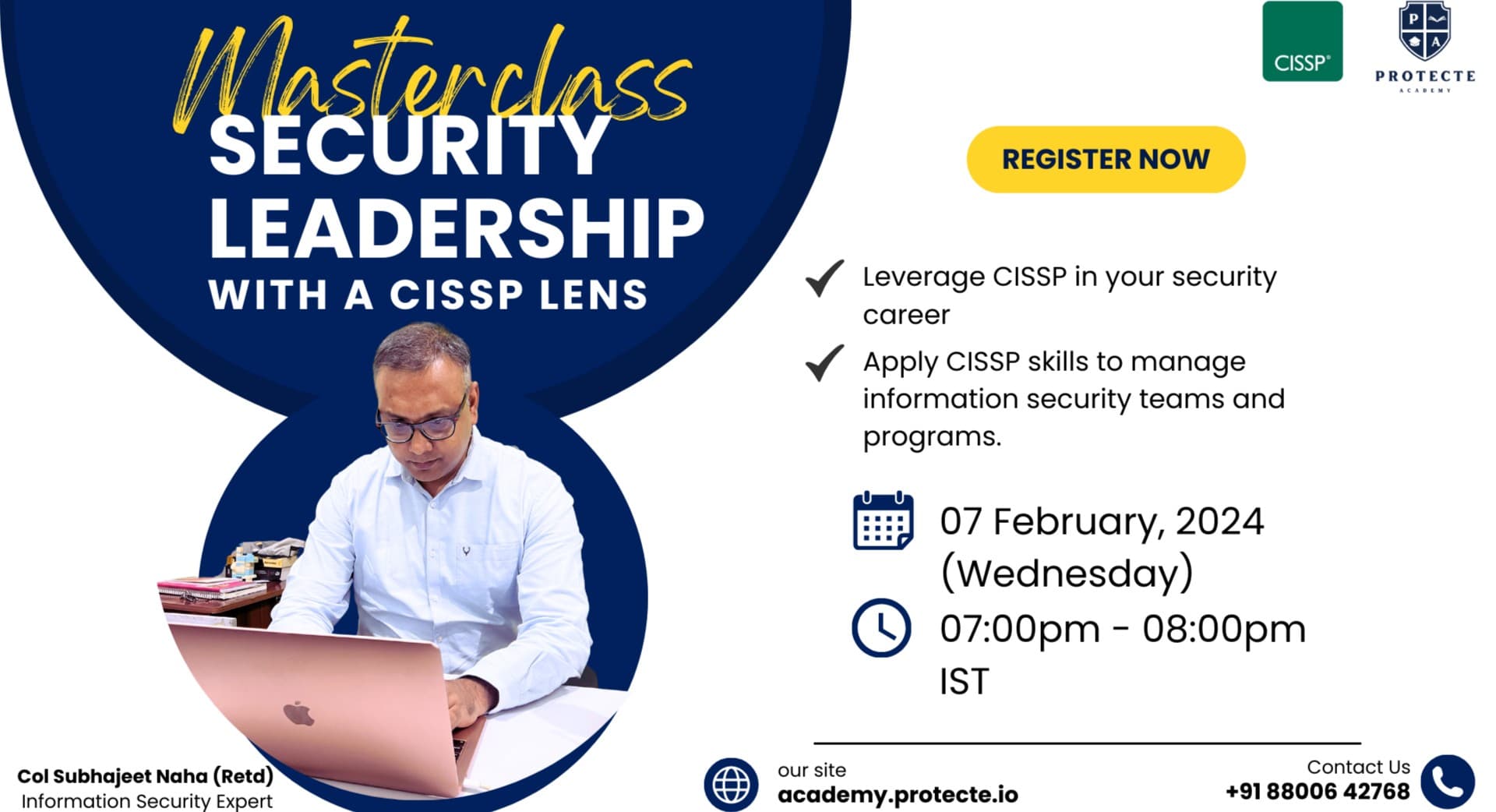 WEBNARS Masterclass on Security Leadership with a CISSP Lens