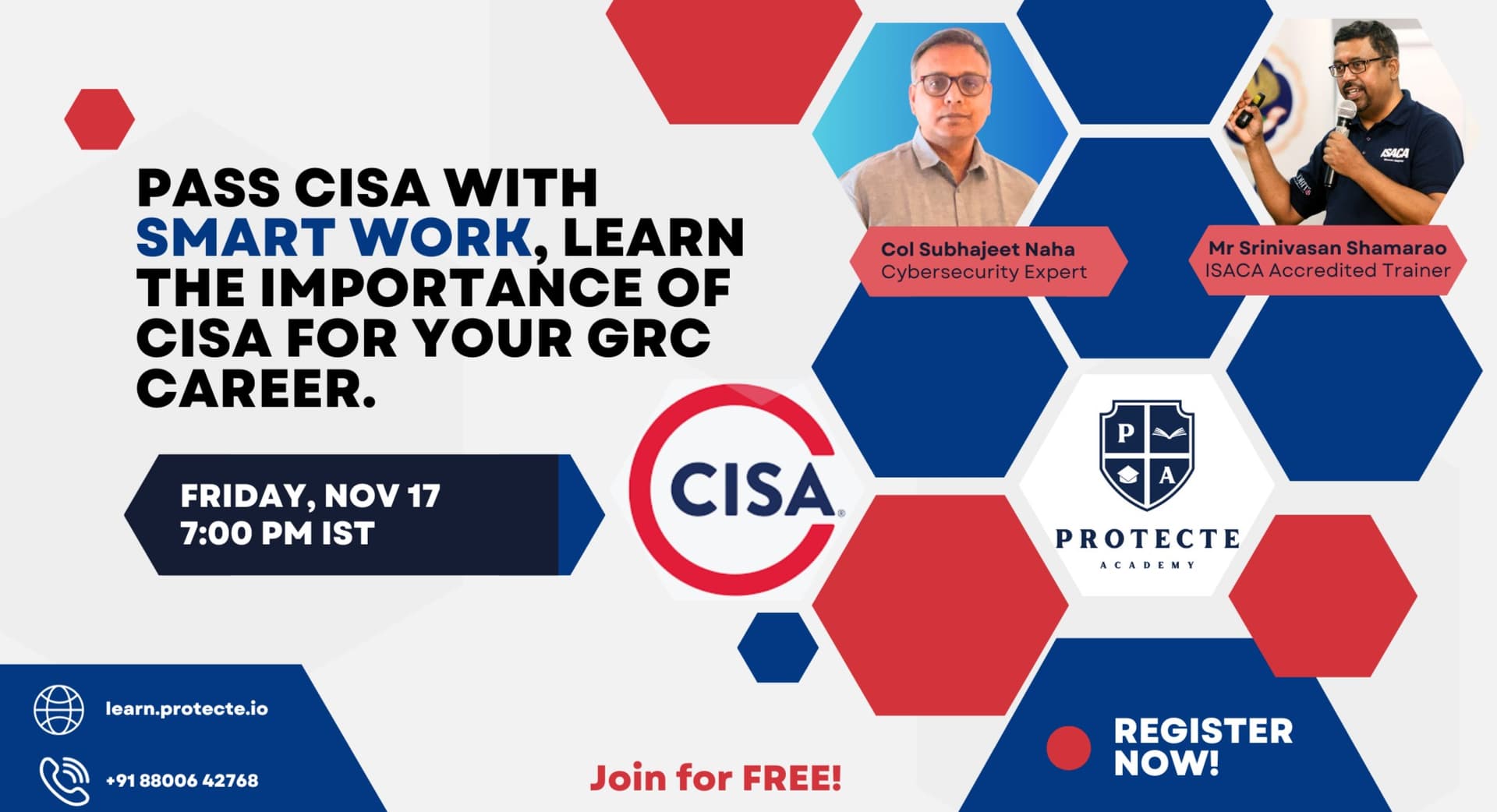 WEBNARS đ„ Pass CISA with Smart Work, Learn the Importance of CISA For Your GRC Career đ